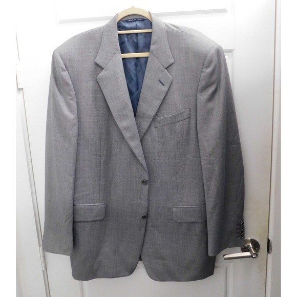 Canali Other - CANALI Gray 100% Wool‎ 2 Button Blazer Sport Coat Jacket 56 R